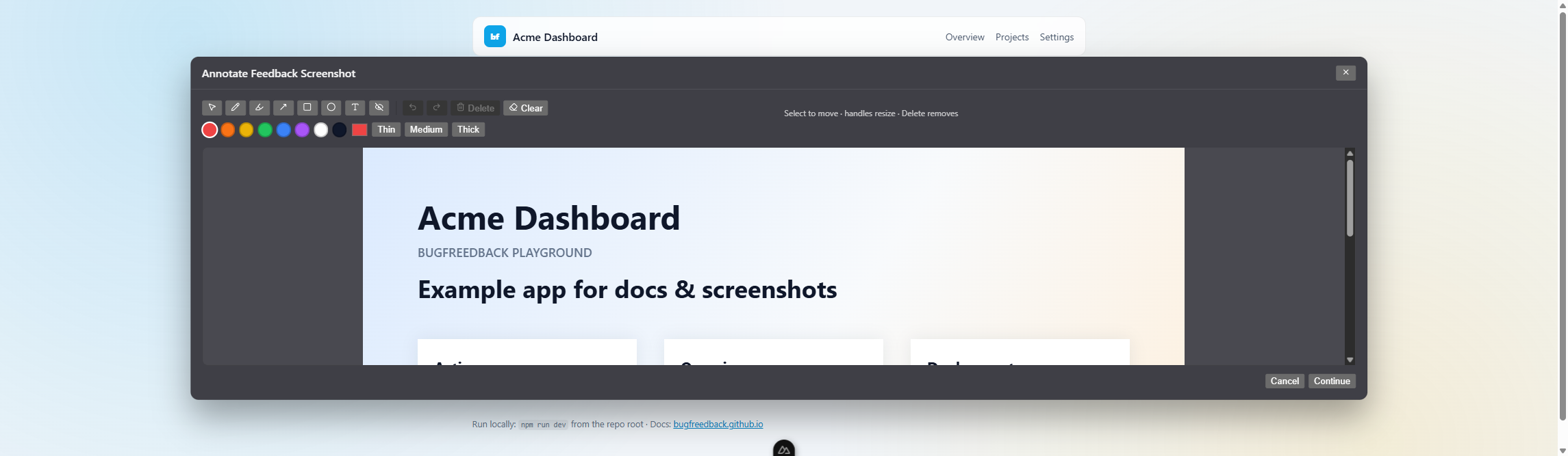 Annotate screenshot step